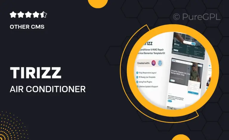 tirizz air conditioner hvac repair service elementor template kit