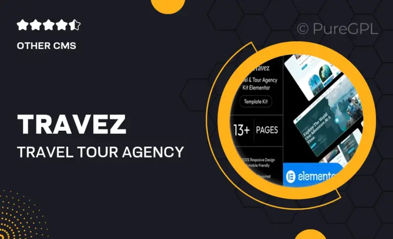 travez travel tour agency elementor template kit