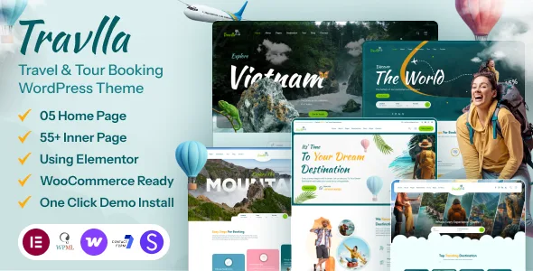 travlla travel tour booking agency wordpress theme 1