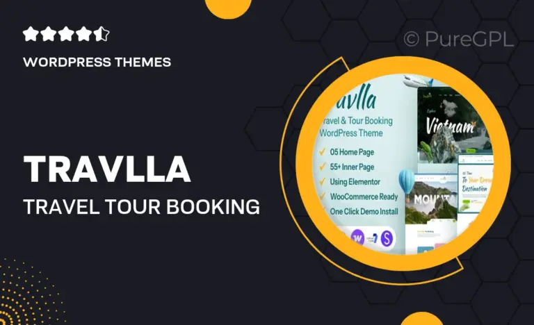 travlla travel tour booking agency wordpress theme