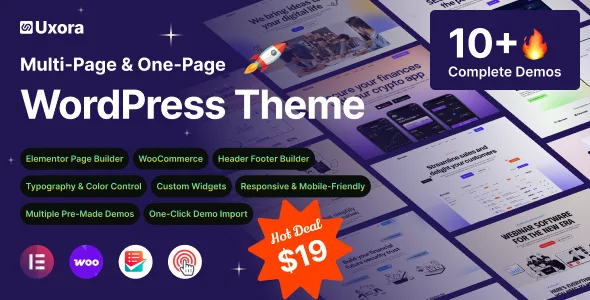 uxora software saas startup wordpress theme 1