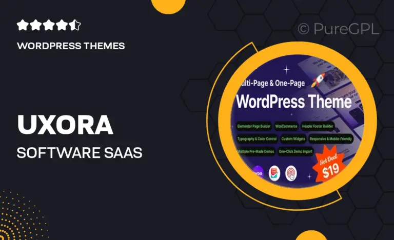 uxora software saas startup wordpress theme
