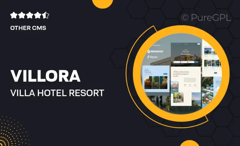 villora villa hotel resort elementor template kit