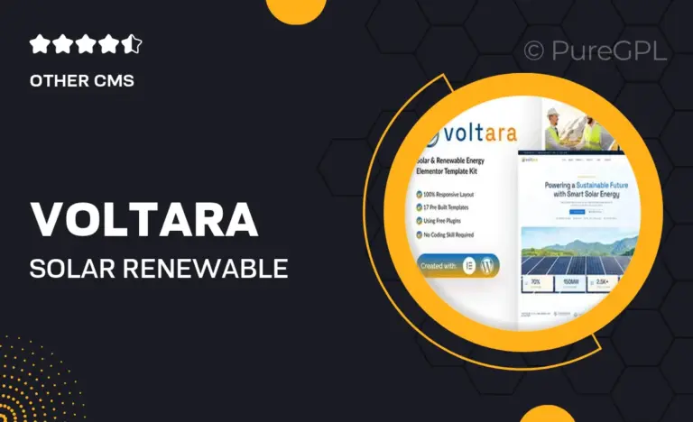 voltara solar renewable energy elementor template kit