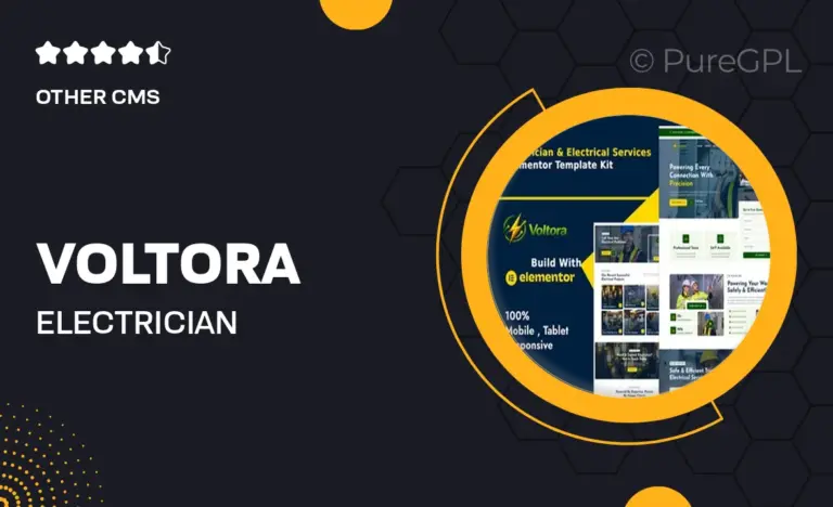 voltora electrician electrical services elementor template kit