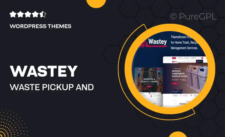wastey waste pickup and disposal services wordpress theme