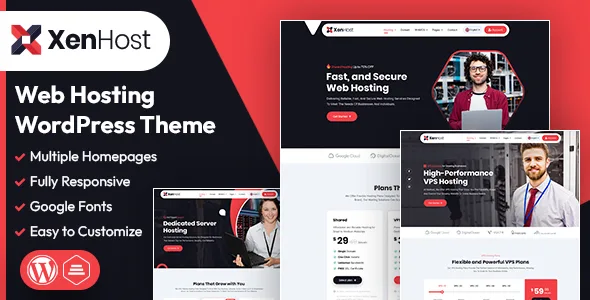 xenhost web hosting wordpress whmcs theme 1