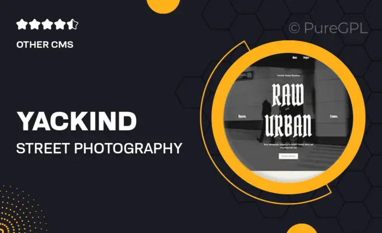 yackind street photography portfolio elementor template kit
