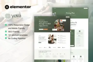 Yova – Yoga Studio Elementor Pro Template Kit