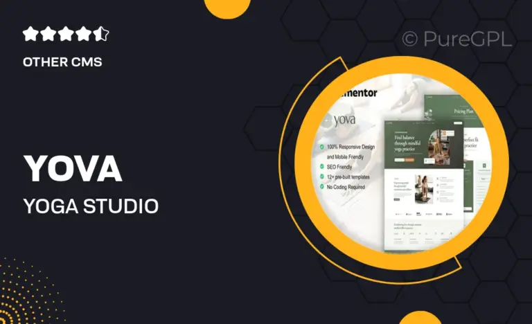 yova yoga studio elementor pro template kit