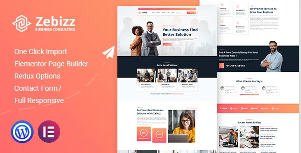 zebizz business consulting wordpress theme 1