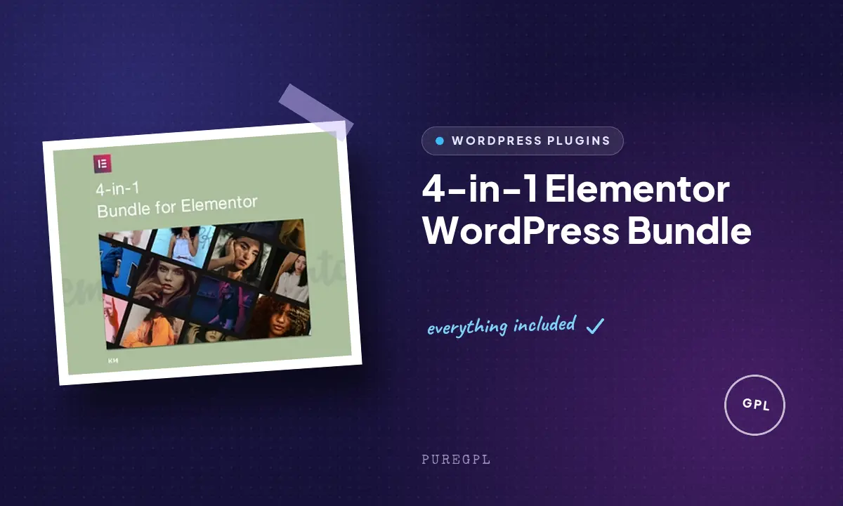 4-in-1 Elementor WordPress Bundle