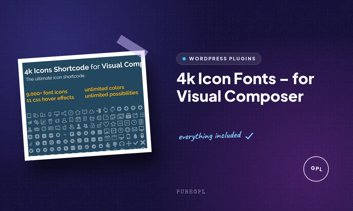 4k Icon Fonts – for Visual Composer
