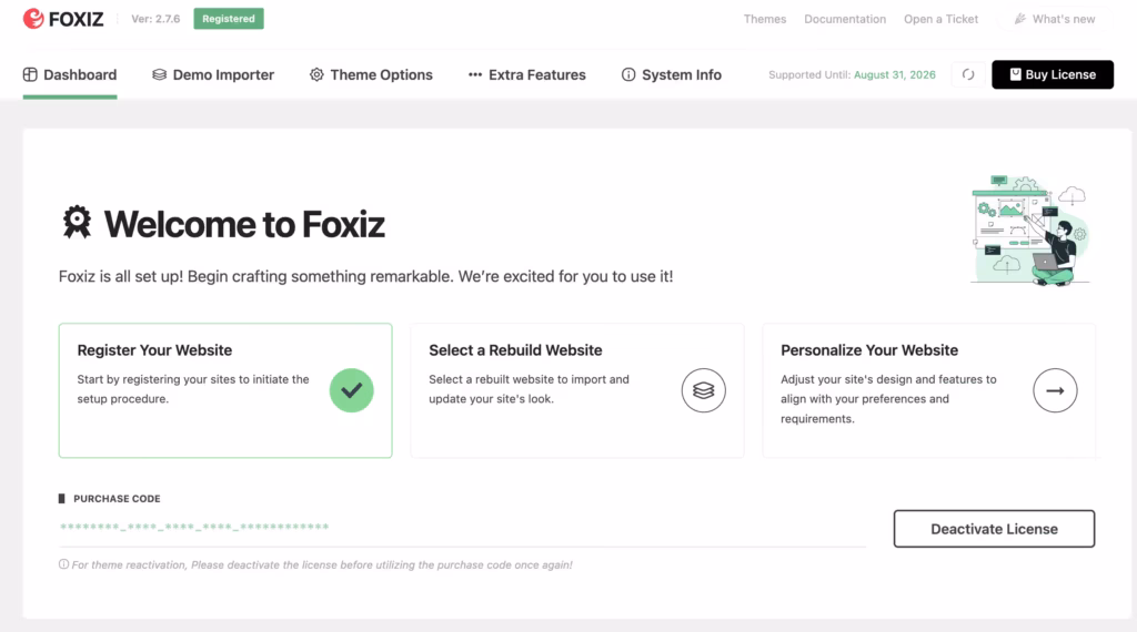 the Mobile-first design interface in Foxiz — the strongest first-hand evidence this page can carry.