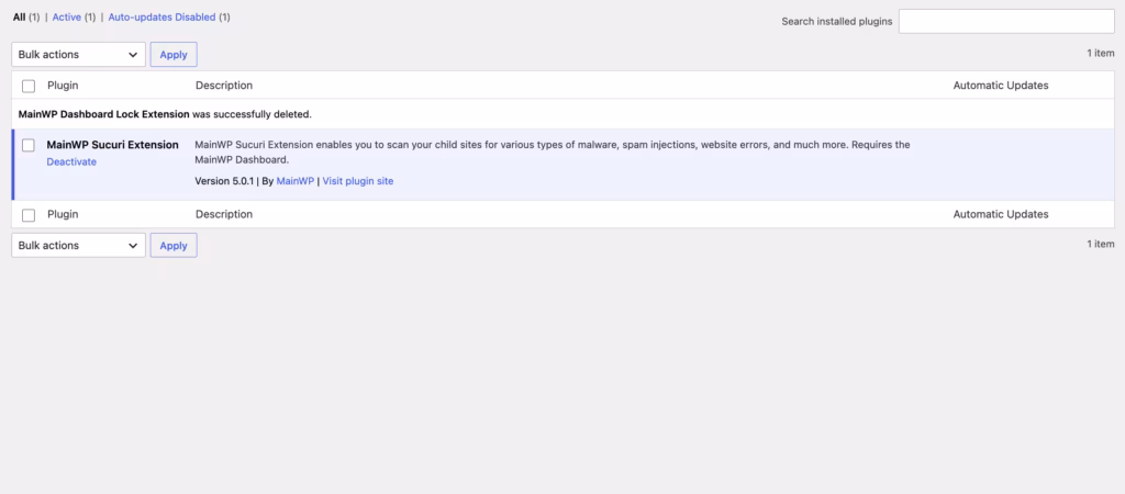 the Malware scanning via Sucuri's SiteCheck tool interface in Sucuri Extension — the strongest first-hand evidence this page can carry.