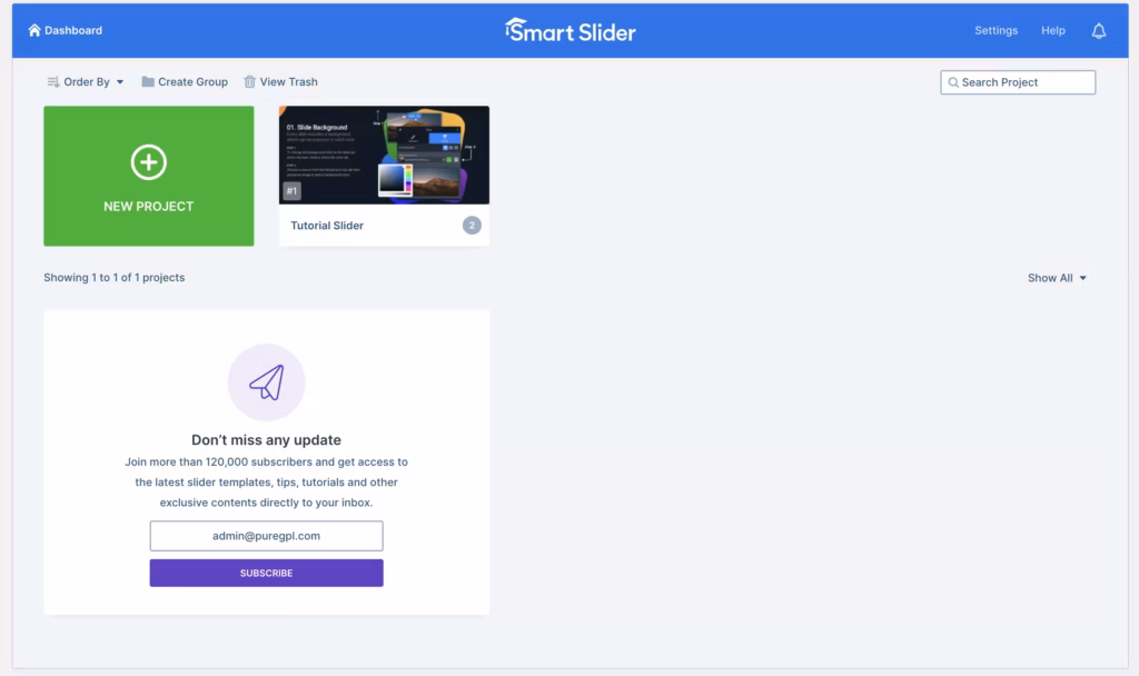 the Slider and carousel building interface in Smart Slider — the strongest first-hand evidence this page can carry.