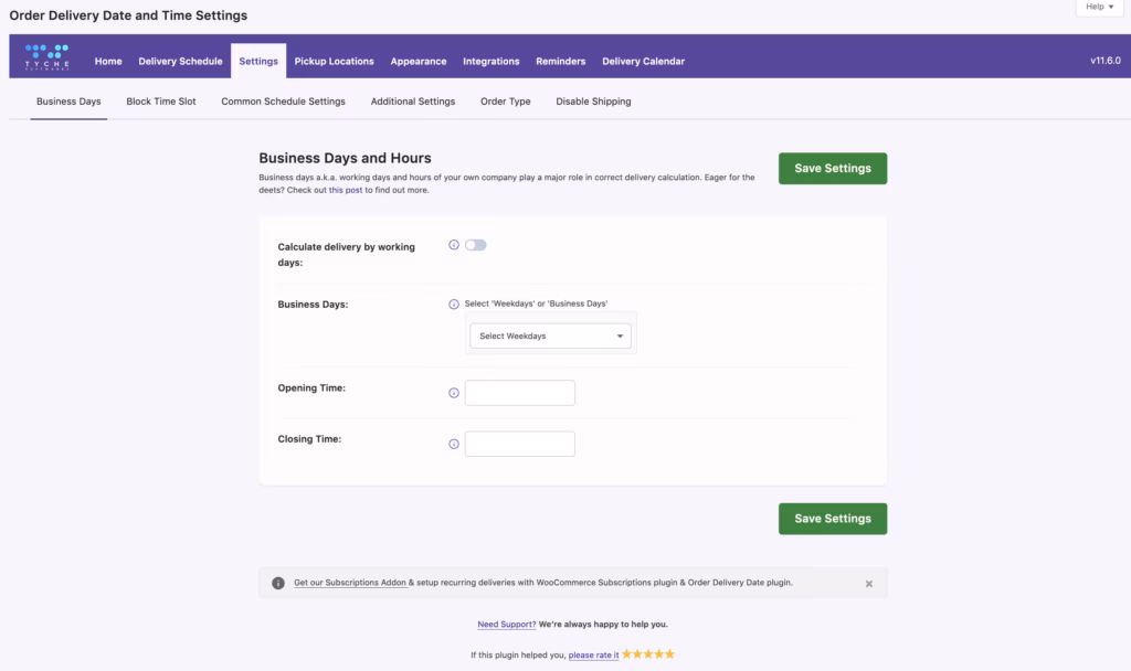 the Schedule delivery and pickup dates for orders interface in Order Delivery Date Pro — the strongest first-hand evidence this page can carry.