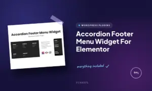 accordion footer menu widget for elementor
