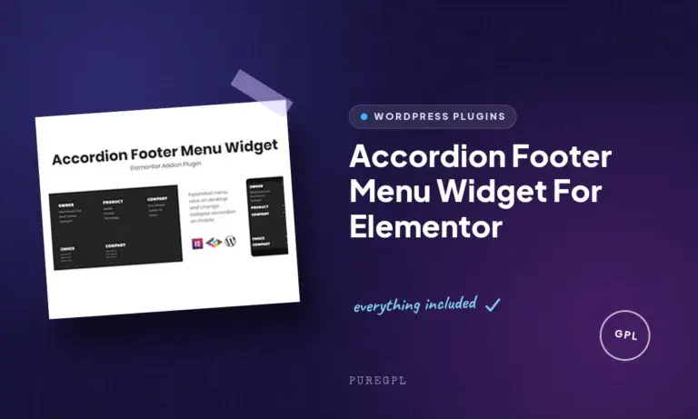 accordion footer menu widget for elementor