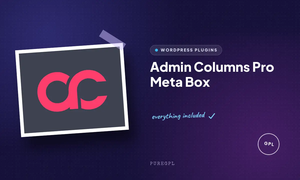 Admin Columns Pro Meta Box