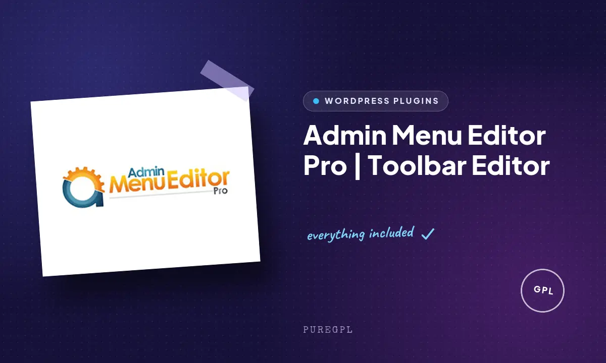 Admin Menu Editor Pro | Toolbar Editor