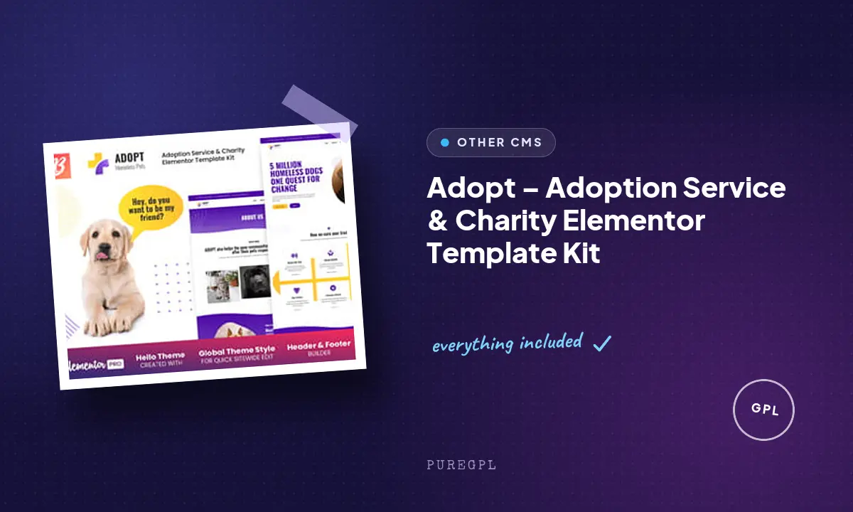 Adopt – Adoption Service & Charity Elementor Template Kit