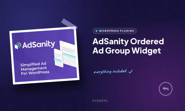 adsanity ordered ad group widget