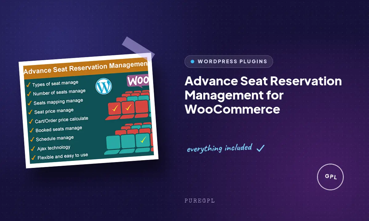 Advance Seat Reservation Management for WooCommerce