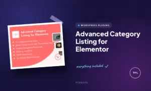 advanced category listing for elementor