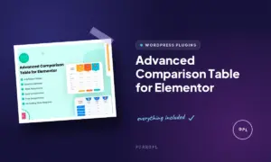 advanced comparison table for elementor