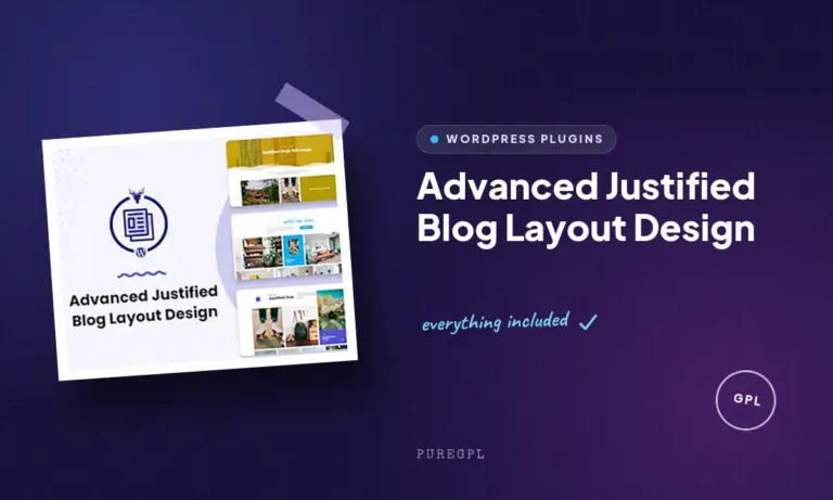 advanced justified blog layout design
