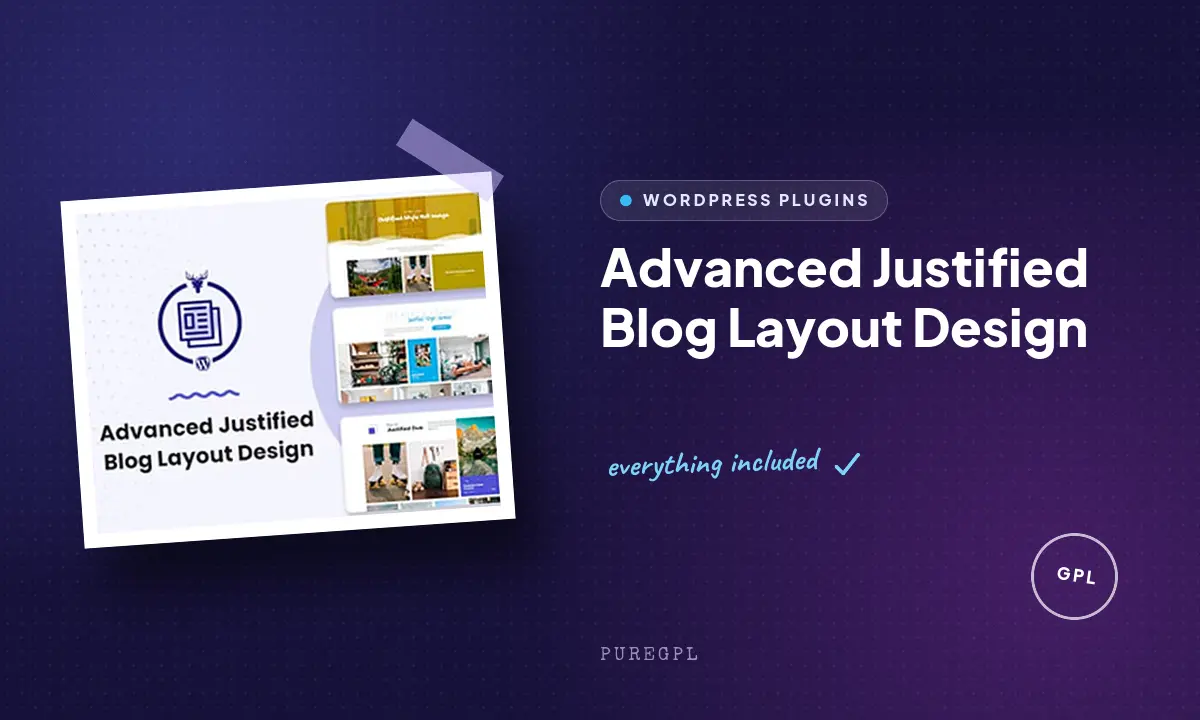 Advanced Justified Blog Layout Design
