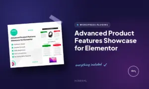 advanced product features showcase for elementor