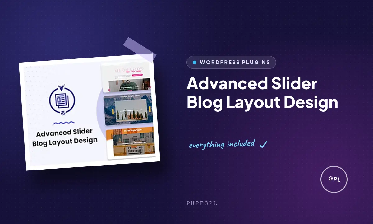 Advanced Slider Blog Layout Design