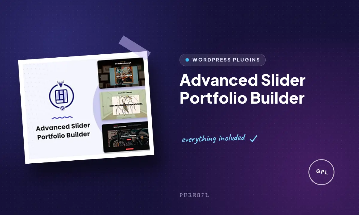 Advanced Slider Portfolio Builder