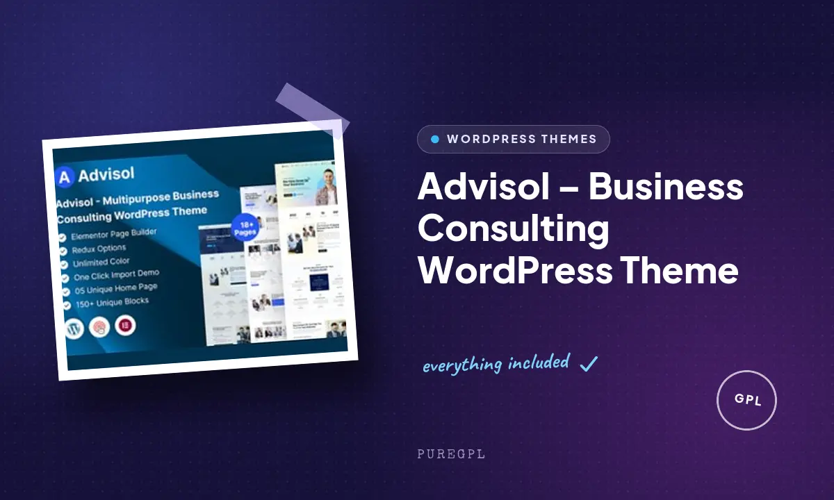 Advisol – Business Consulting WordPress Theme