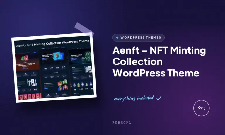 aenft nft minting collection wordpress theme