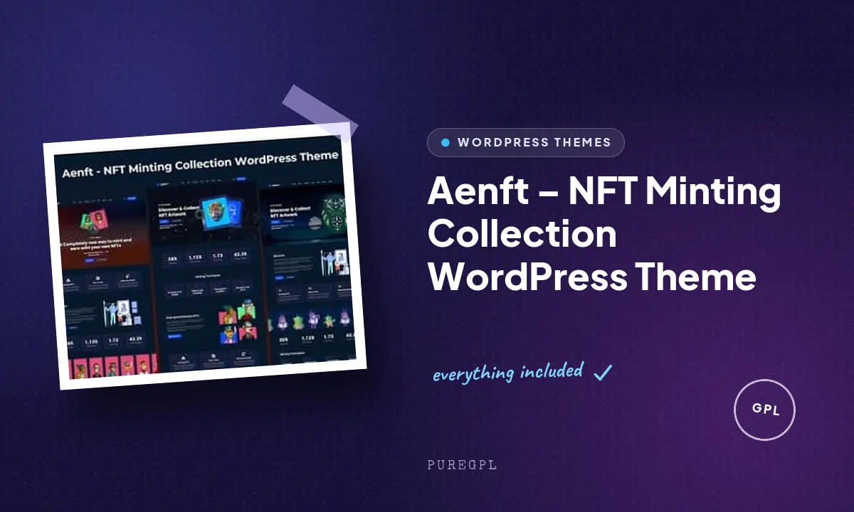Aenft – NFT Minting Collection WordPress Theme
