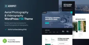 Aeropict – Drone Aerial Photography & Videography Gutenverse FSE WordPress Block Theme