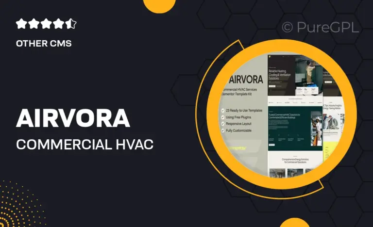 airvora commercial hvac services elementor template kit