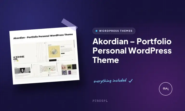 akordian portfolio personal wordpress theme