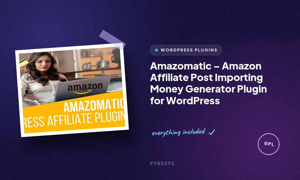 Amazomatic – Amazon Affiliate Post Importing Money Generator Plugin for WordPress