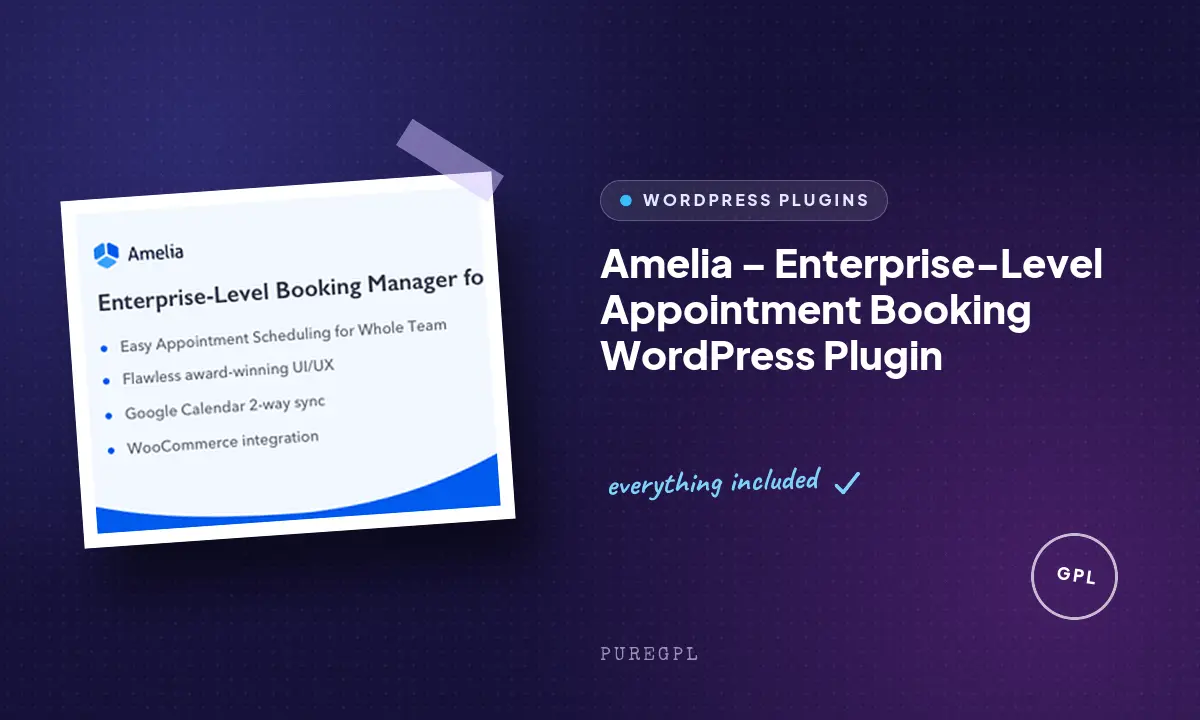 Amelia – Enterprise-Level Appointment Booking WordPress Plugin