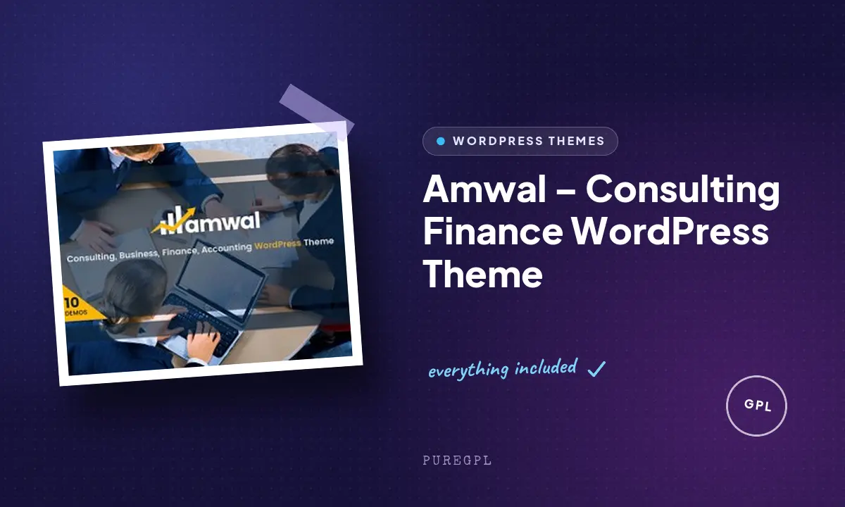 Amwal – Consulting Finance WordPress Theme