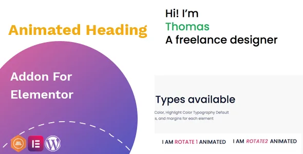 animated heading addon widget for elementor 1