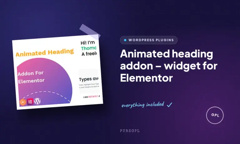 animated heading addon widget for elementor