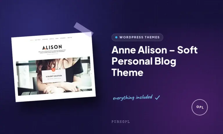 anne alison soft personal blog theme