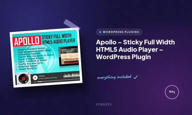 apollo sticky full width html5 audio player wordpress plugin