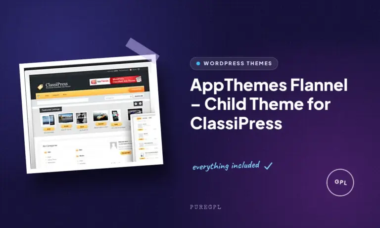 appthemes flannel child theme for classipress