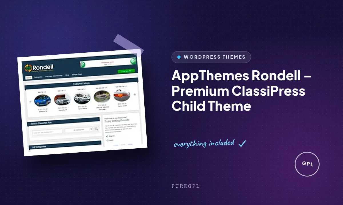 Rondell – Premium ClassiPress Child Theme